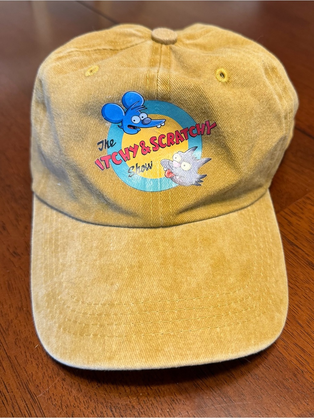 Itchy & Scratchy Hat - The Simpsons Theme (Color Gold/Yellow) Adjustable